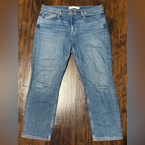 AYR Jeans Womens Sz W33 Medium Wash Blue The Yes Yes Yes Straight Leg High Rise